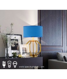 Table lamp - royal blue lampshade table lamp